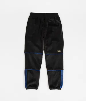 Adidas TJ Velour Sweatpants - Black / Bluebird / Gold