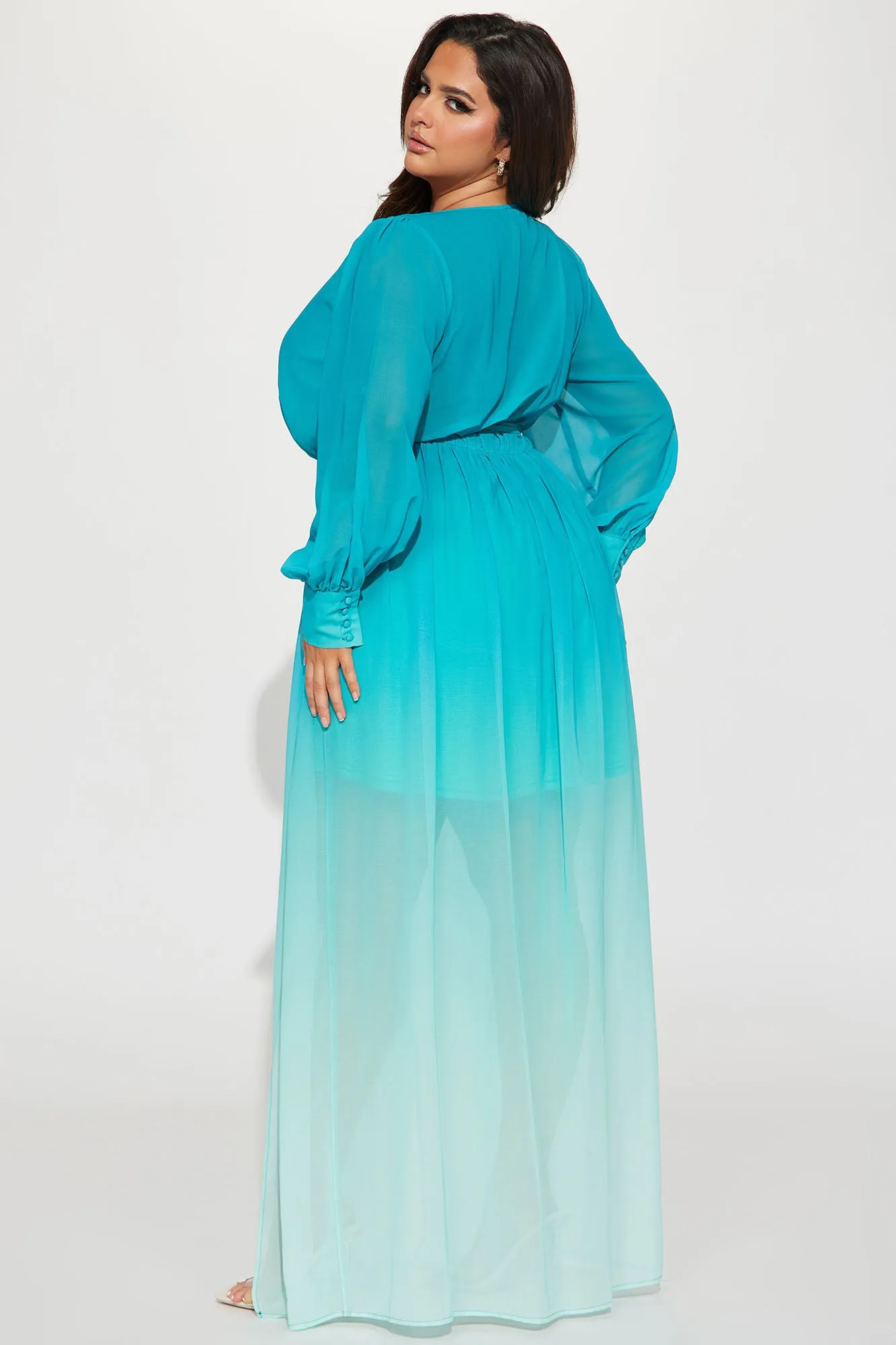 Alli Ombre Maxi Dress - Teal