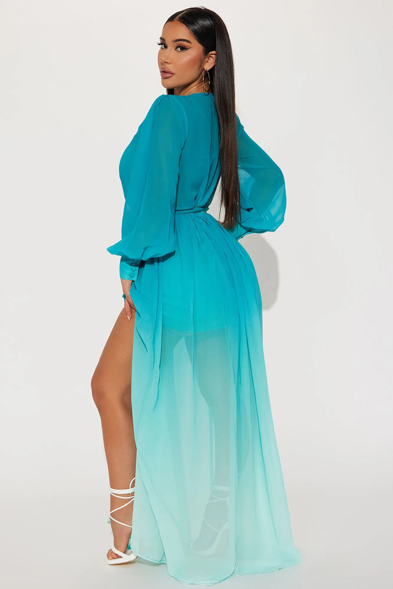 Alli Ombre Maxi Dress - Teal