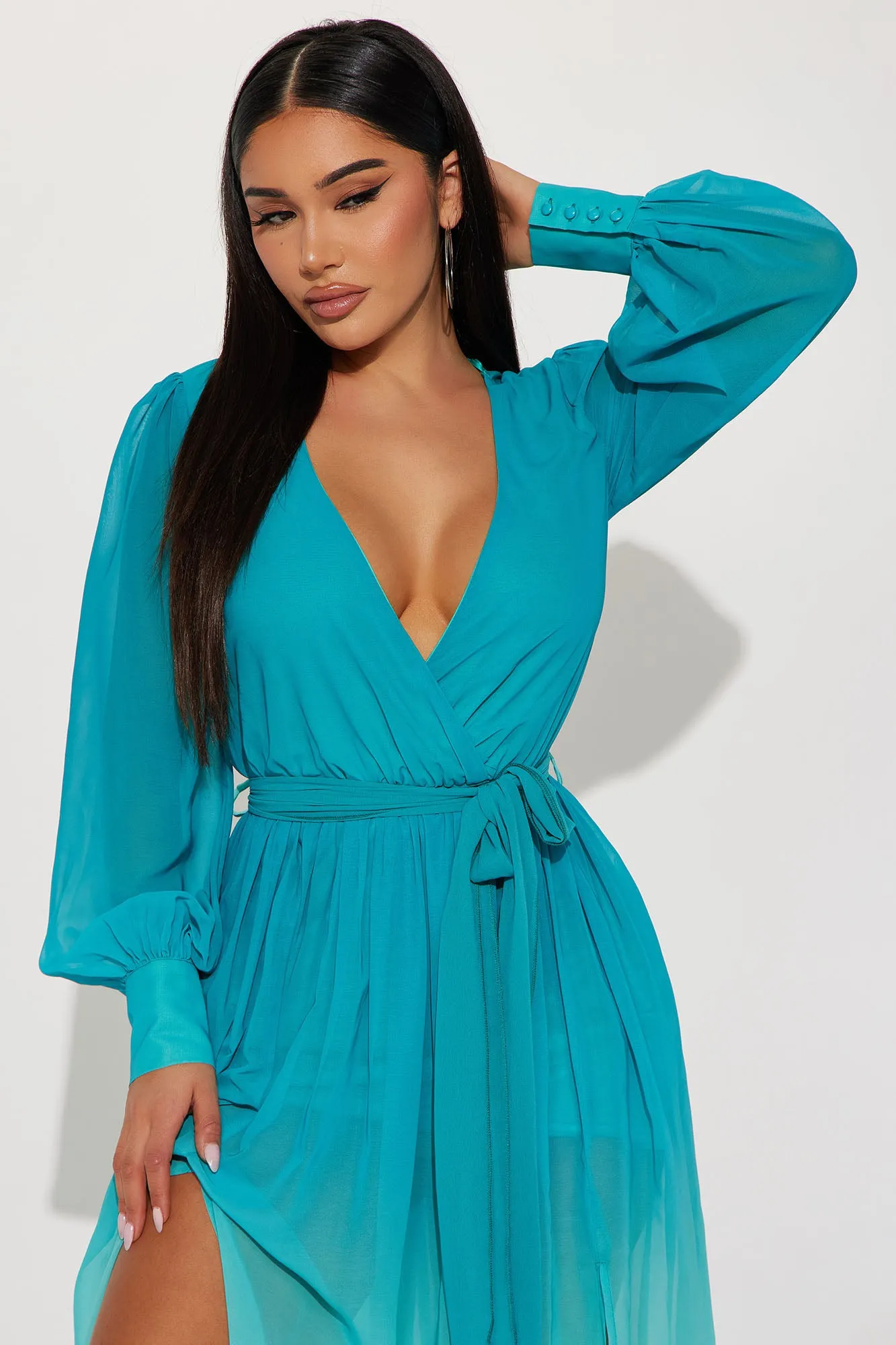 Alli Ombre Maxi Dress - Teal