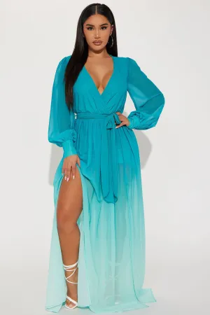 Alli Ombre Maxi Dress - Teal