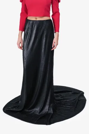 & For Love Black Matte Sequin Maxi Skirt Estimated Size X-Small