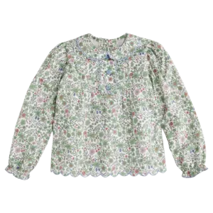 Bella Bliss Blouse - Jade Floral