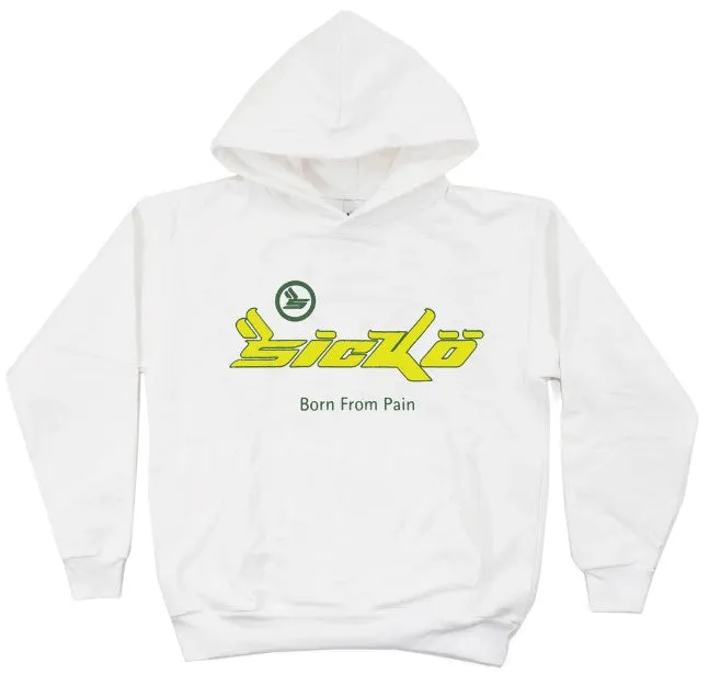 Bornfrompain Sicko OG Pain Hooded Sweatshirt Lime White