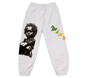 Bornfrompain Sicko Rasta Sweatpants White