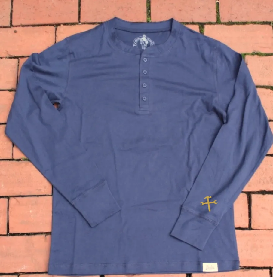 Boston Scally The Worker Henley - Blue