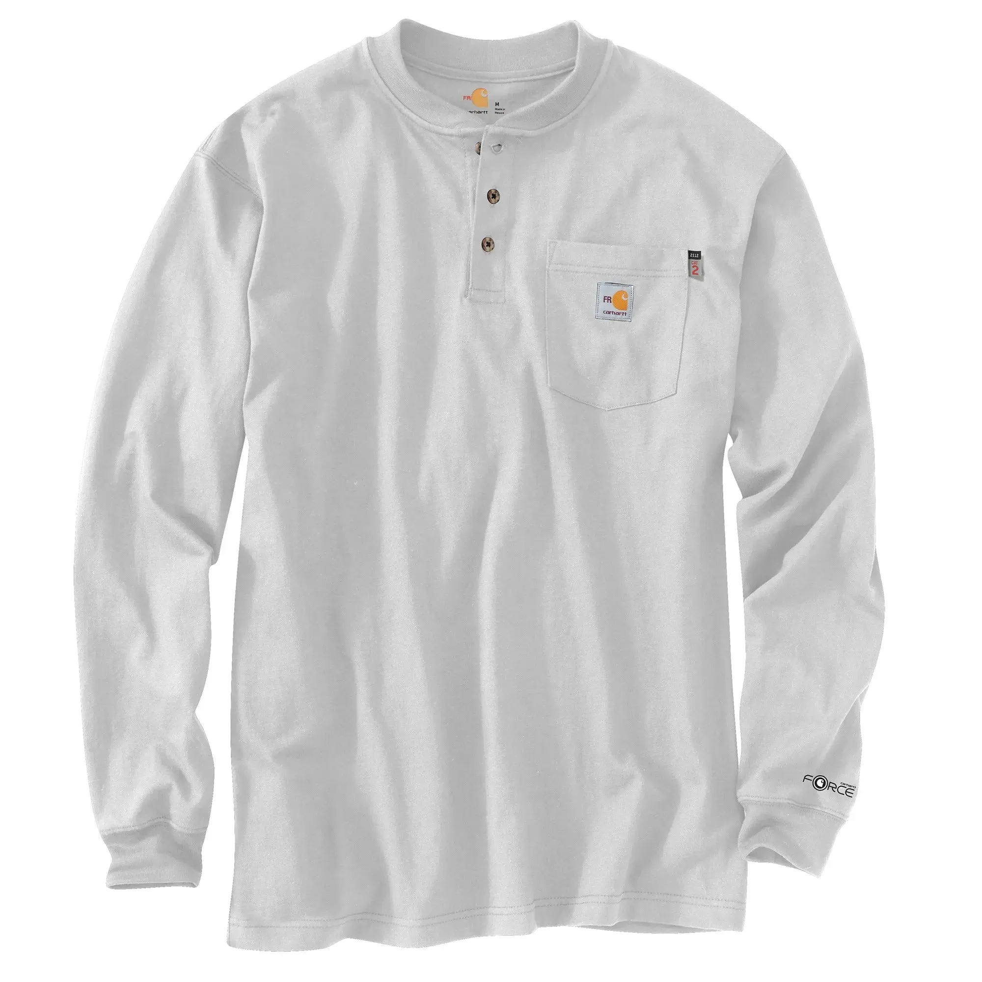 CARHARTT- FLAME-RESISTANT FORCE COTTON LONG-SLEEVE HENLEY