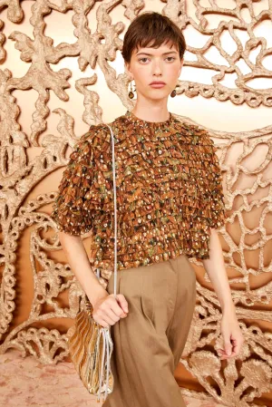 Carmella Blouse in Tiger's Eye