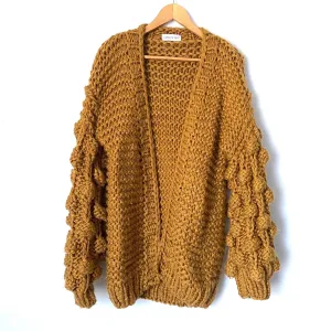 Chicwish Caramel Chunky Wool Blend Cardigan- Size ~M/L