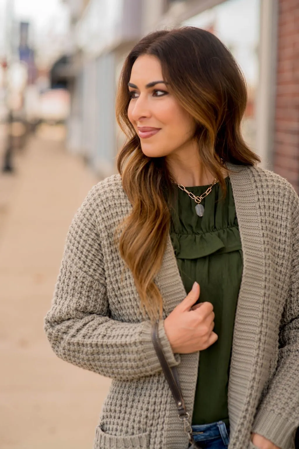 Chunky Waffle Cardigan