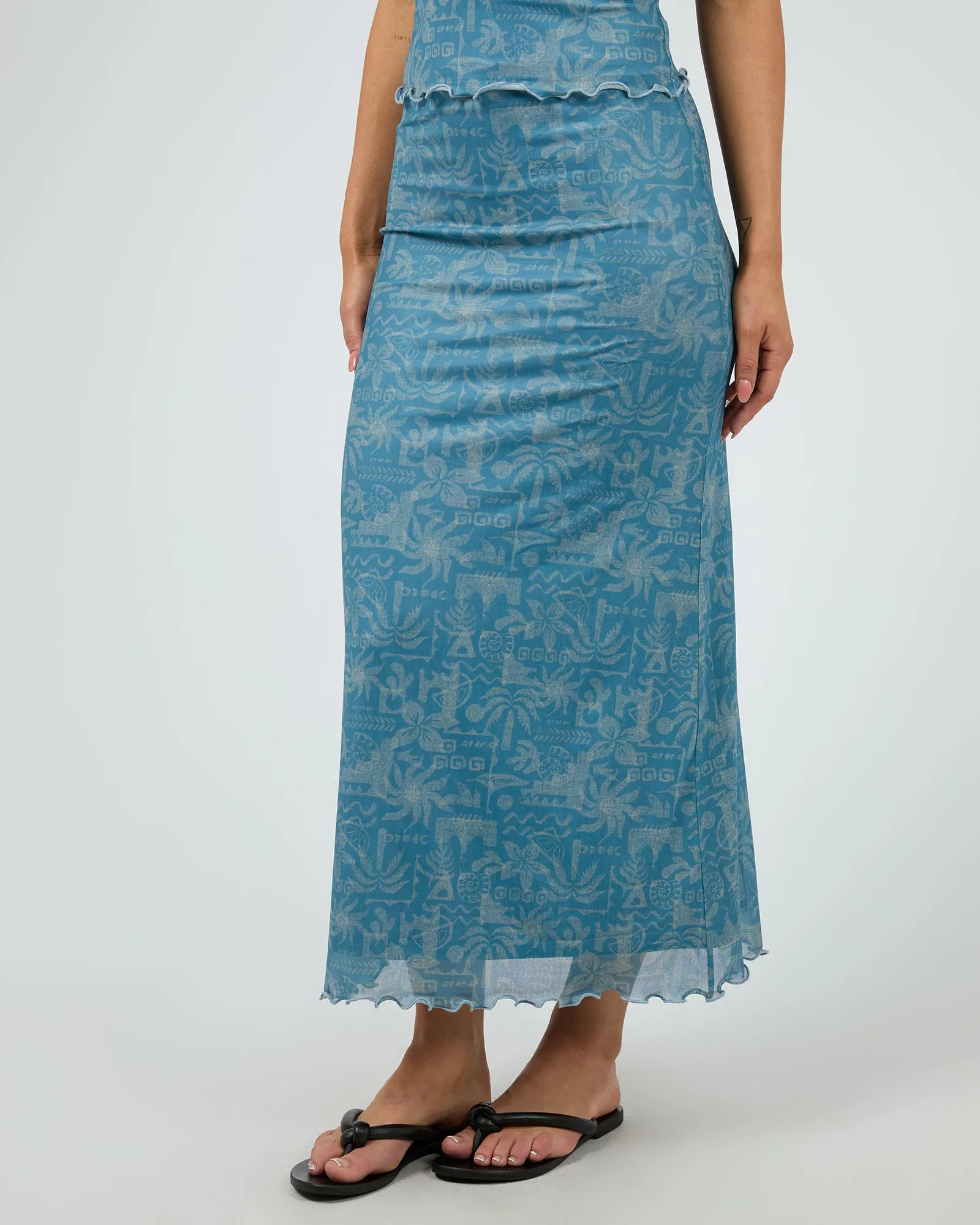 Corfu Maxi Skirt Light Blue