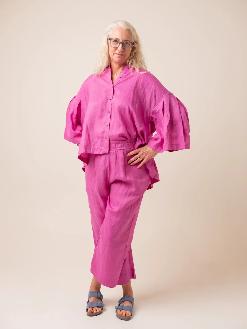 Devotion Twins Liana Shirt in Fushia