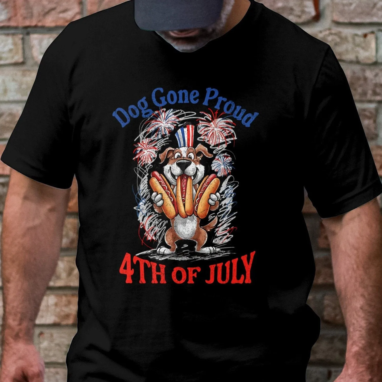 Dog Gone Proud 4th of July T-Shirt, Patriotic Dog Shirt, Funny Independence Day Tee, Cute Celebration Apparel, Summer Holiday  Tank Top