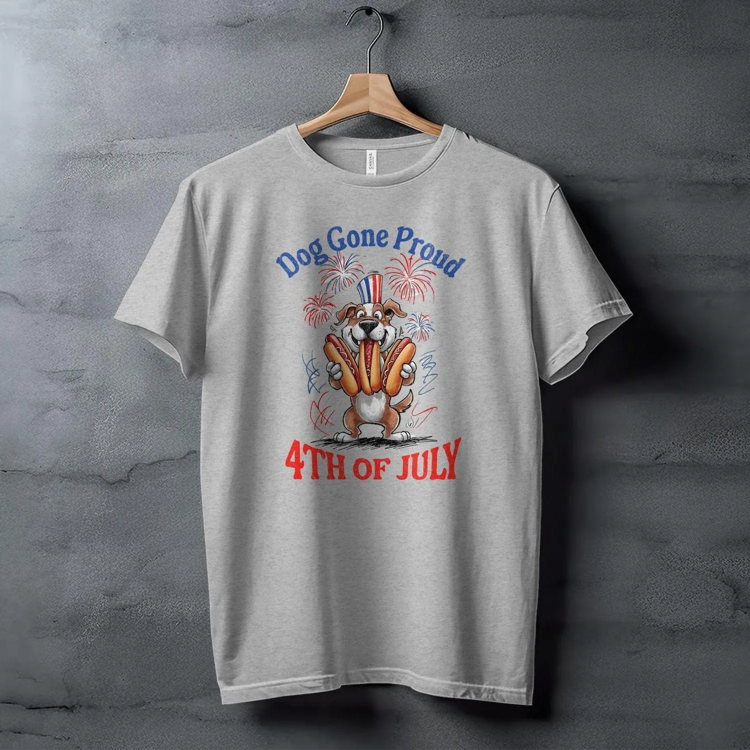 Dog Gone Proud 4th of July T-Shirt, Patriotic Dog Shirt, Funny Independence Day Tee, Cute Celebration Apparel, Summer Holiday  Tank Top