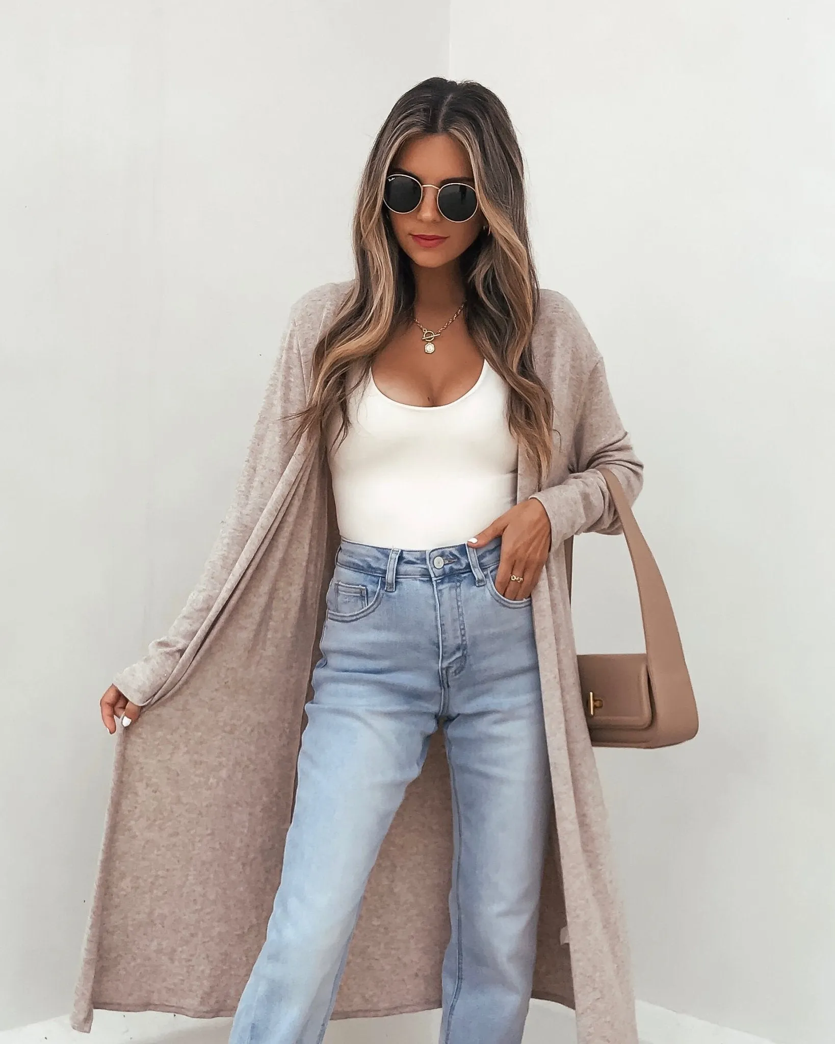 Essential Oatmeal Duster Cardigan