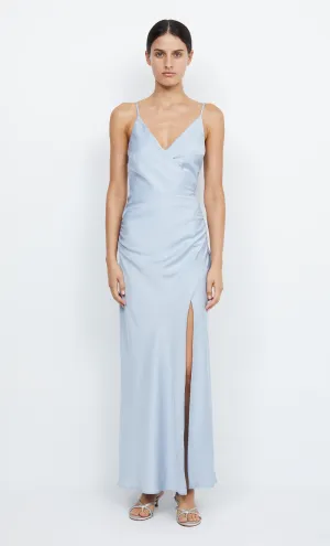 ETERNITY V MAXI DRESS - DUSTY BLUE