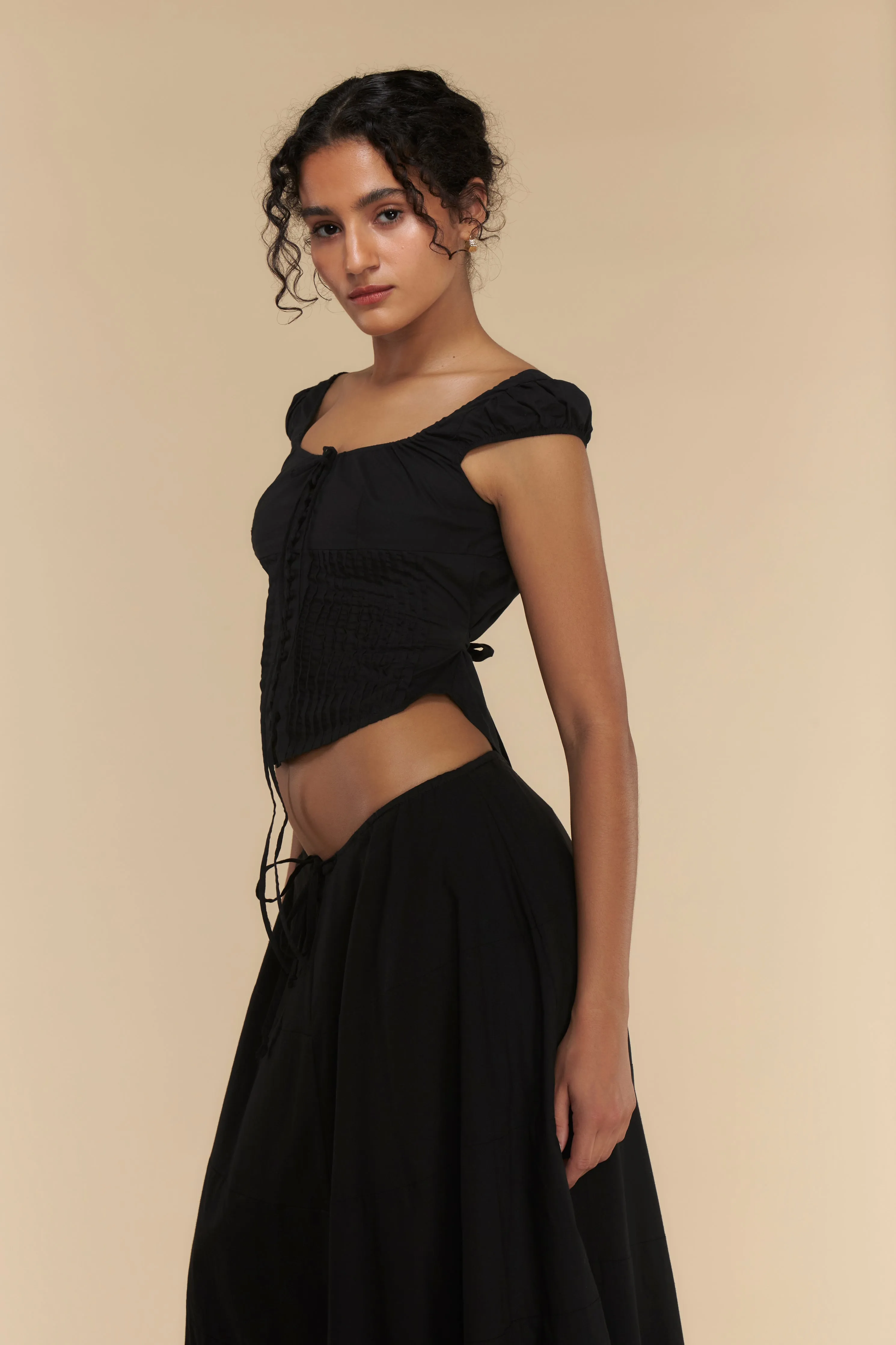 Eyelet Top Black