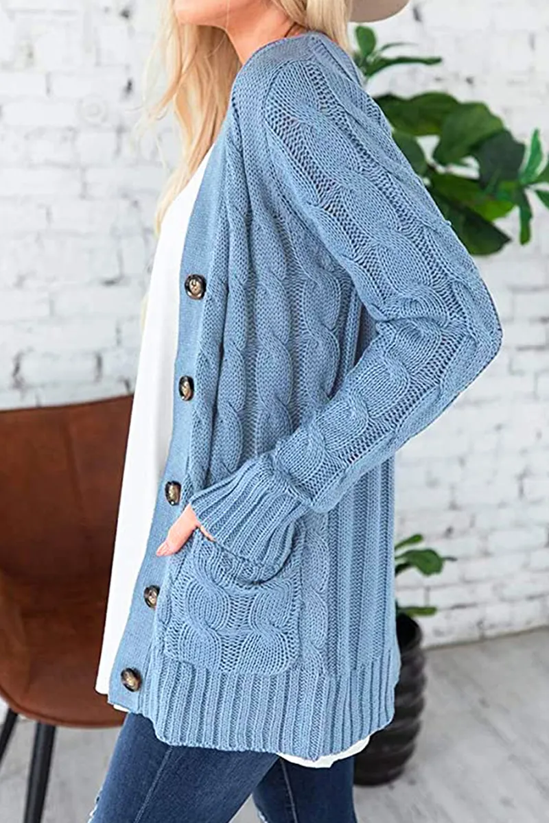 Fashion Solid Patchwork Cardigan Collar Cardigans(8 Colors)