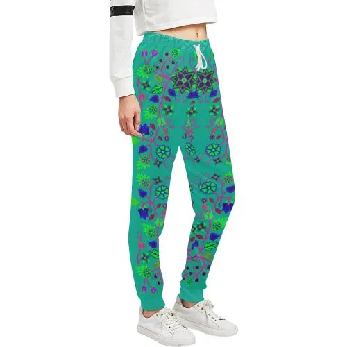 Floral Beadwork Seven Clans Deep Lake Women's Sweatpants