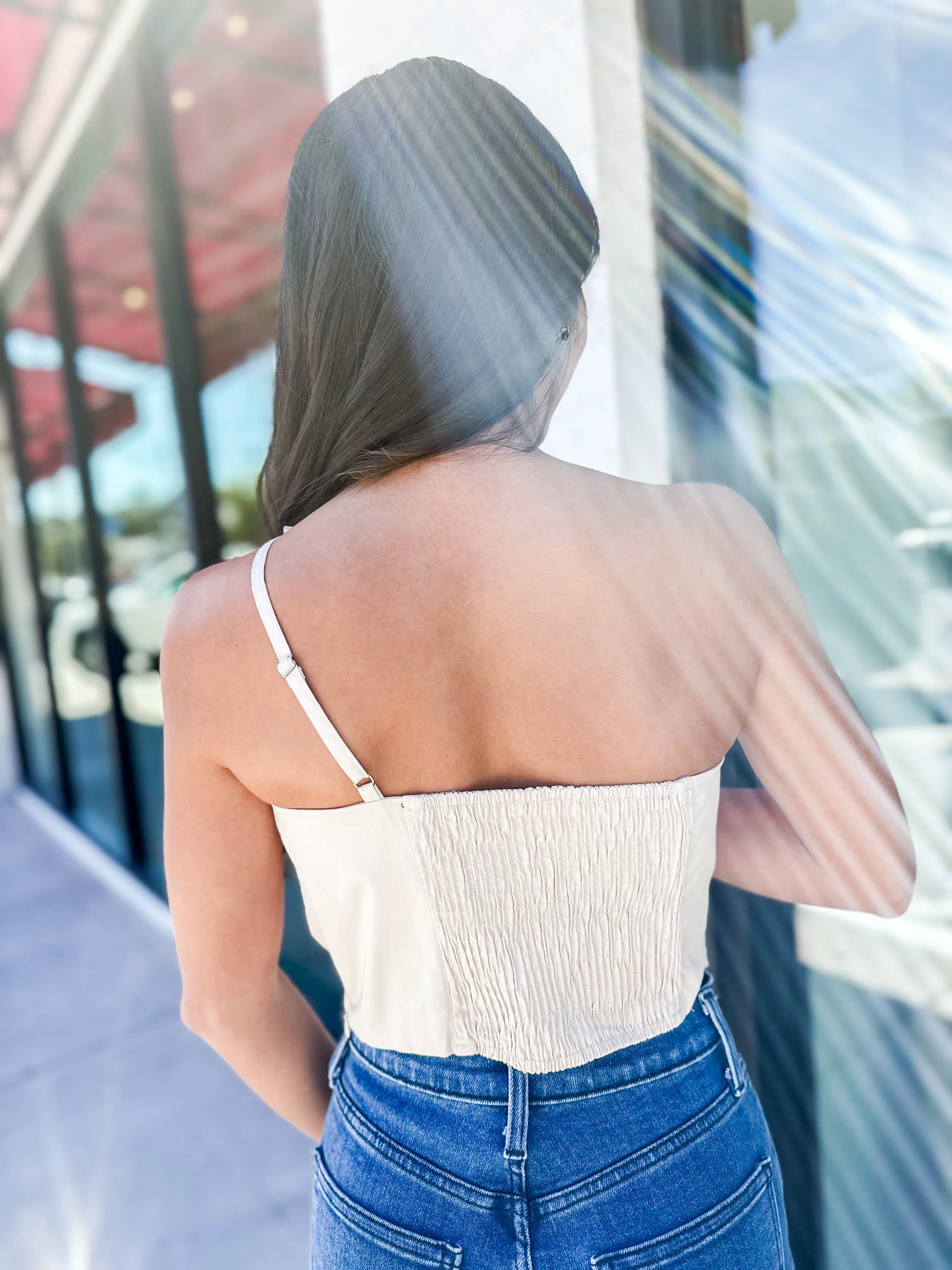 Flower Power Top - Beige