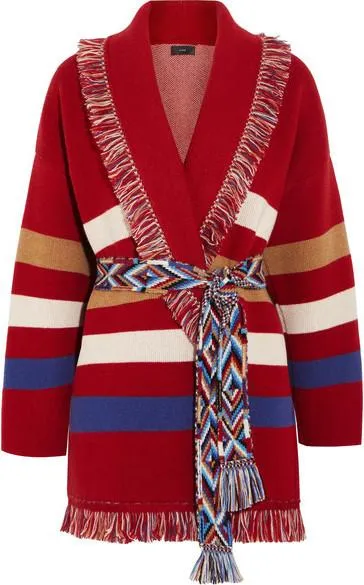 Fringed Knit Cardigan