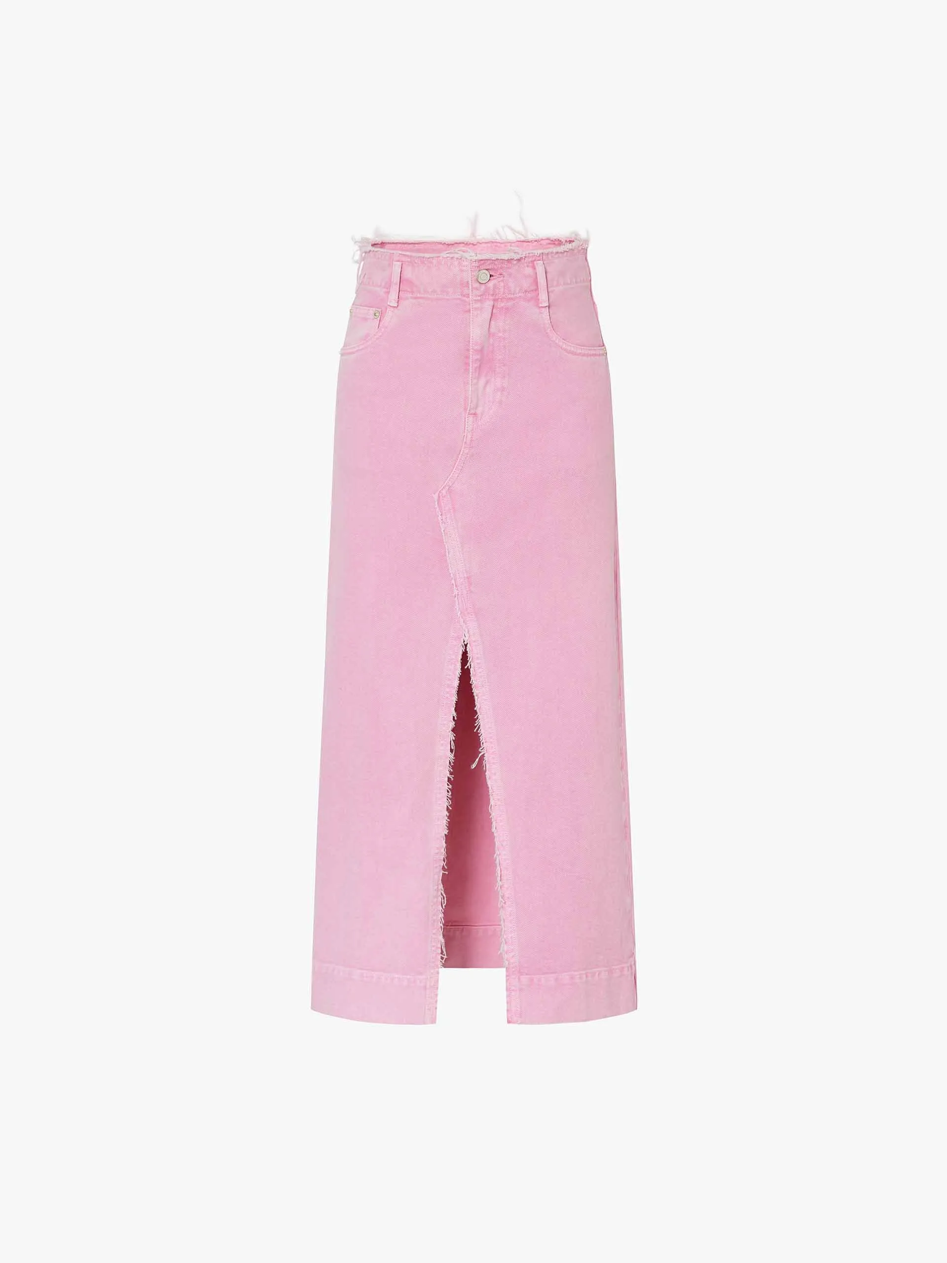 Front Slit Pink Skirt