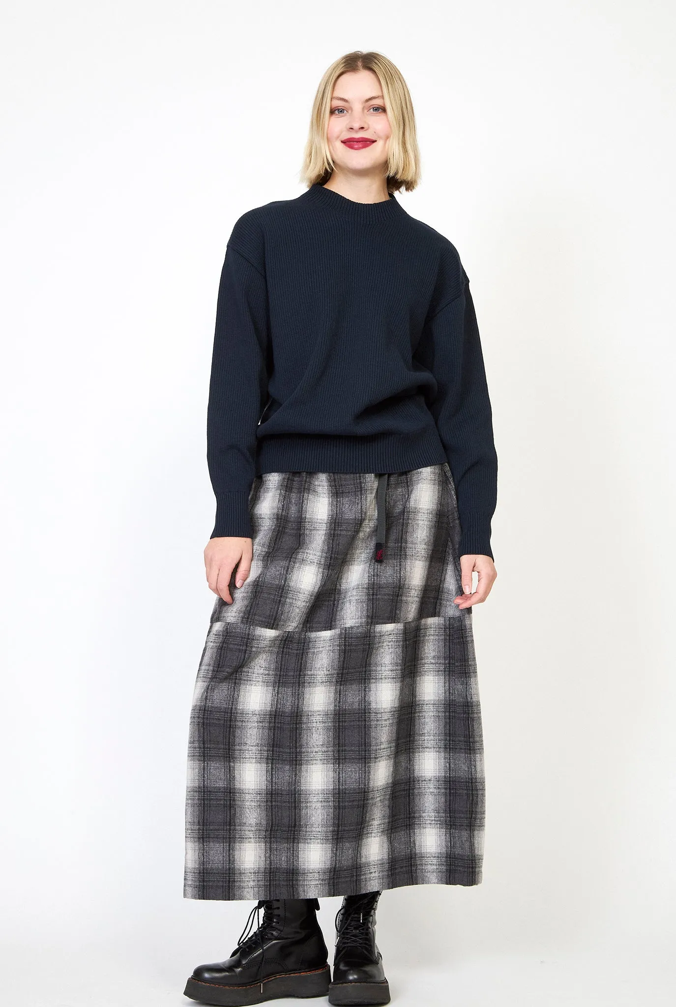 GRAMICCI Woven Wool Paneled Skirt