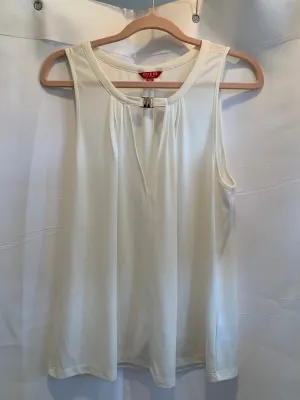 Guess White Sleeveless Blouse Sz Large