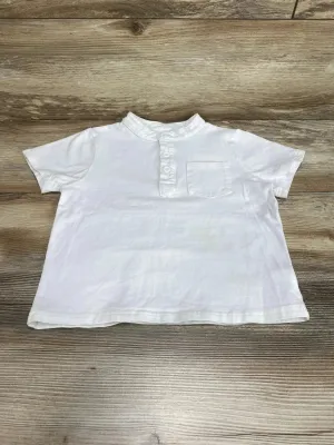 Henley Pocket Shirt White sz 4-5T