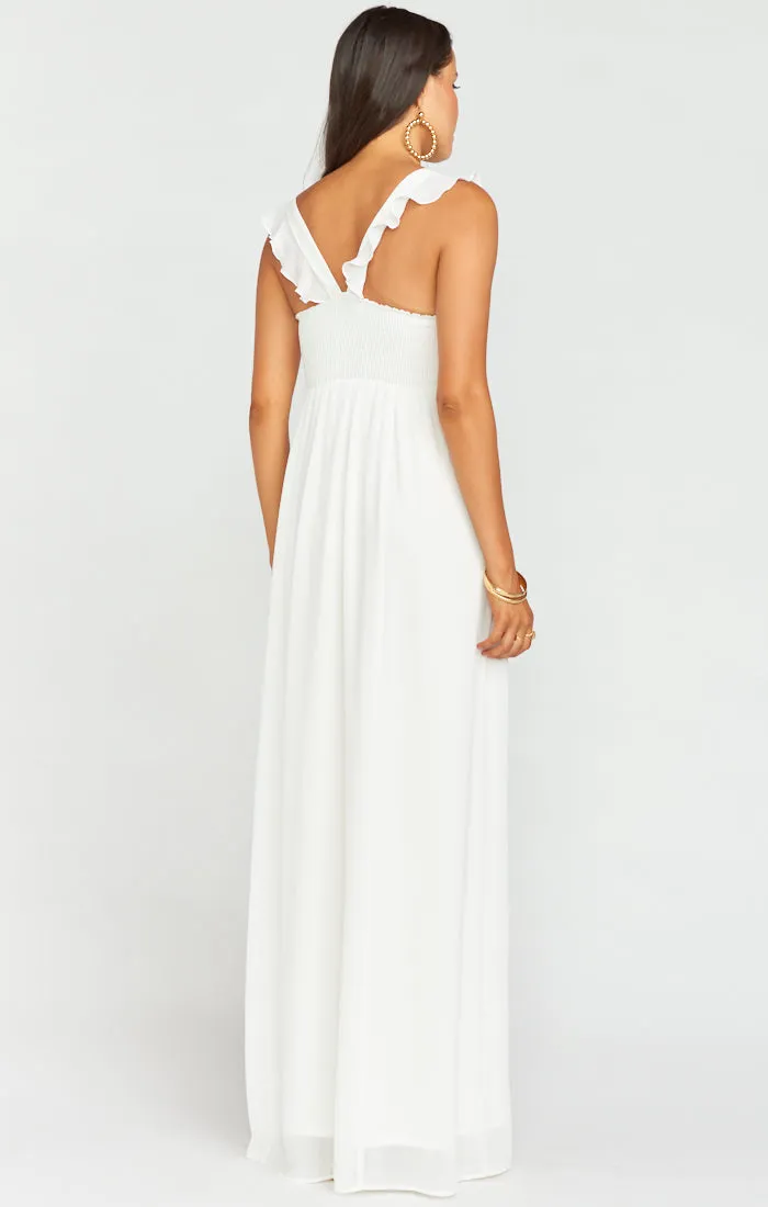 June Maxi Dress ~ Wedding Cake Chiffon