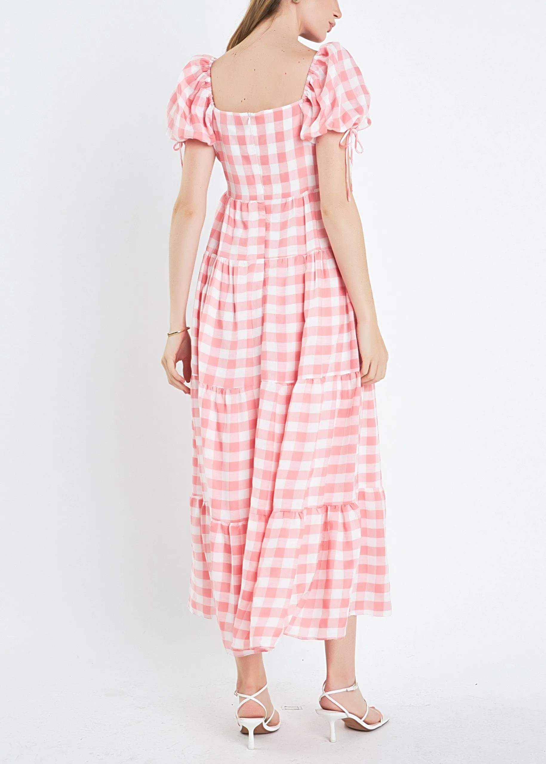 Knotted Gingham Dress