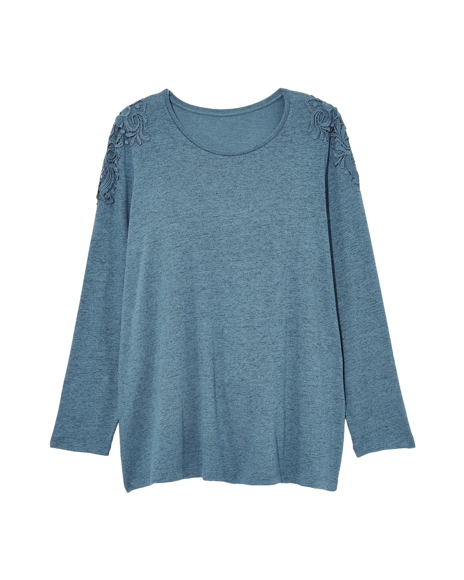 Maggie Long Sleeve Knit Top | Azure Blue