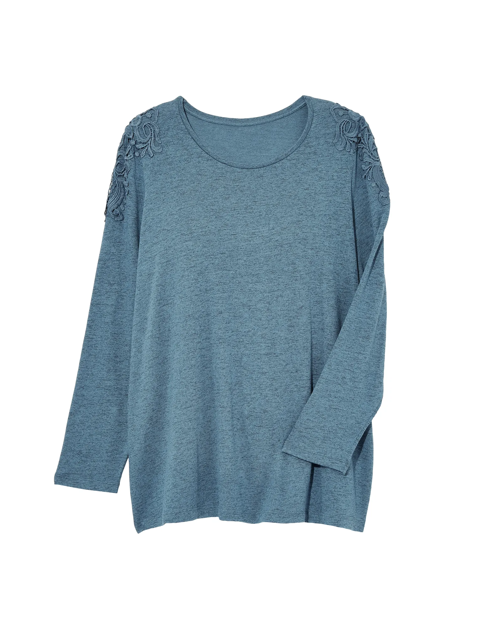 Maggie Long Sleeve Knit Top | Azure Blue