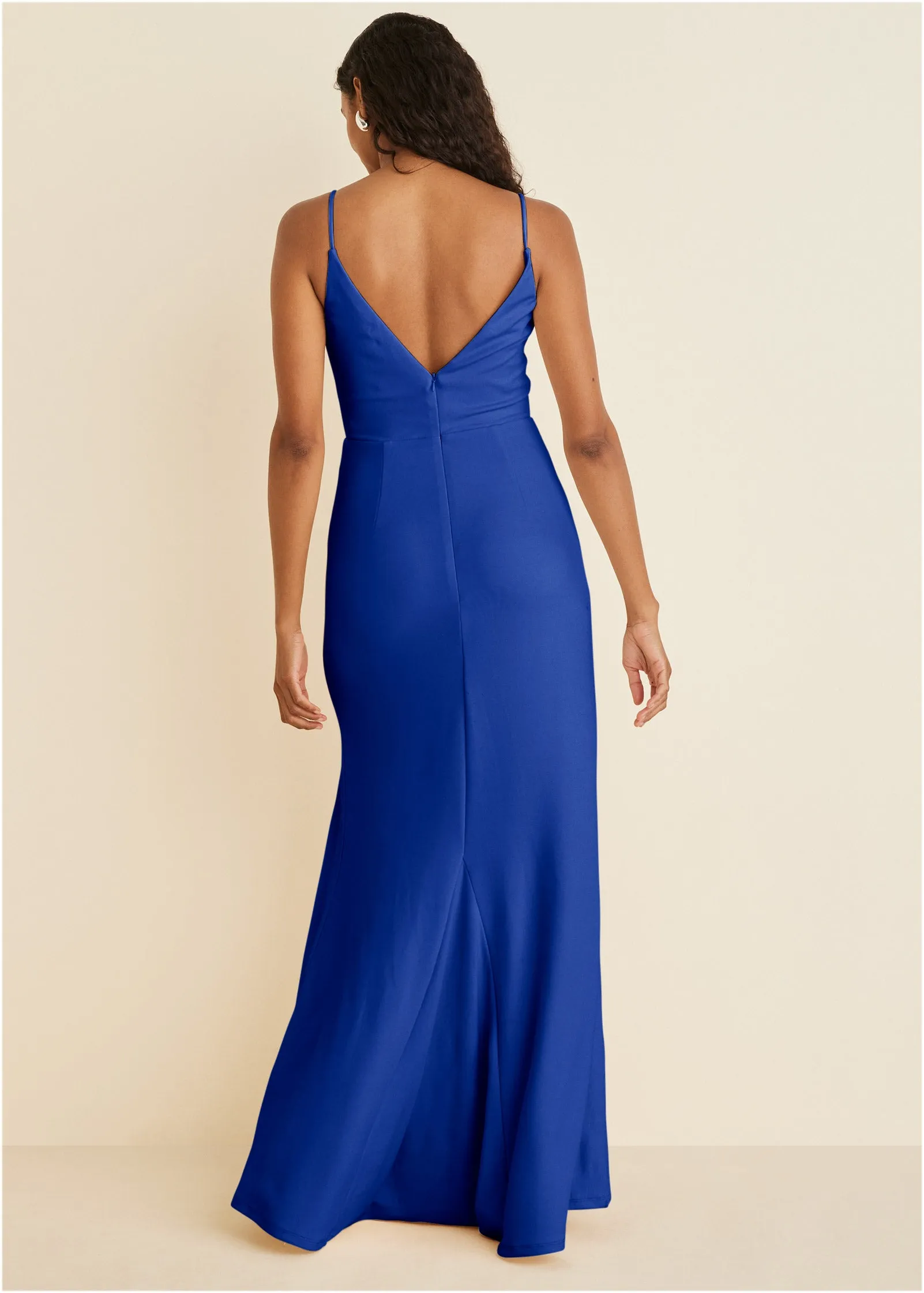 Matte Jersey Maxi Dress - Blue