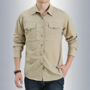 Men's Summer Shirt -  Black, Grey, Green, Khaki