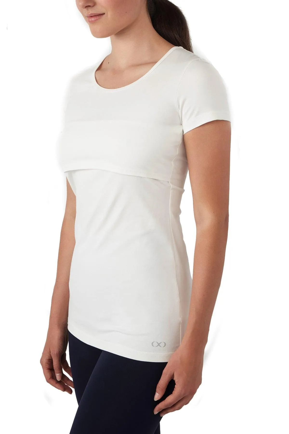 Nia Short Sleeves Round Neck Nursing Top