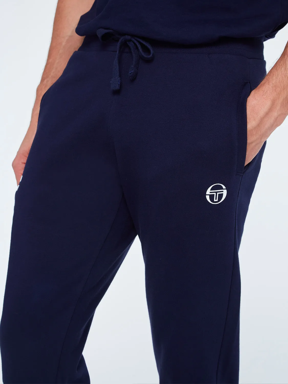 Nizard Sweatpants-Navy/White