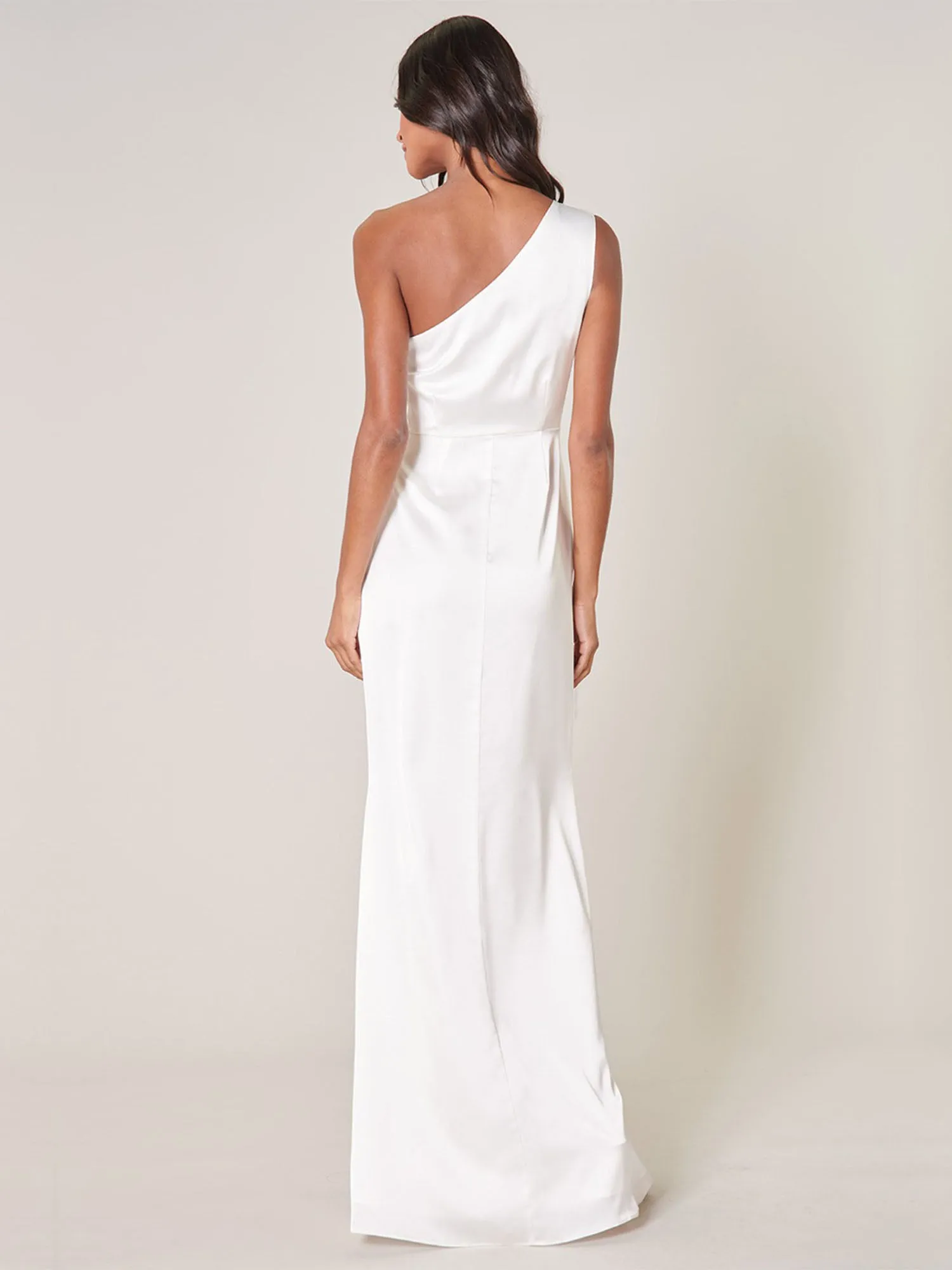 One Shoulder Pleat Detail Maxi Dress - Sugarlips