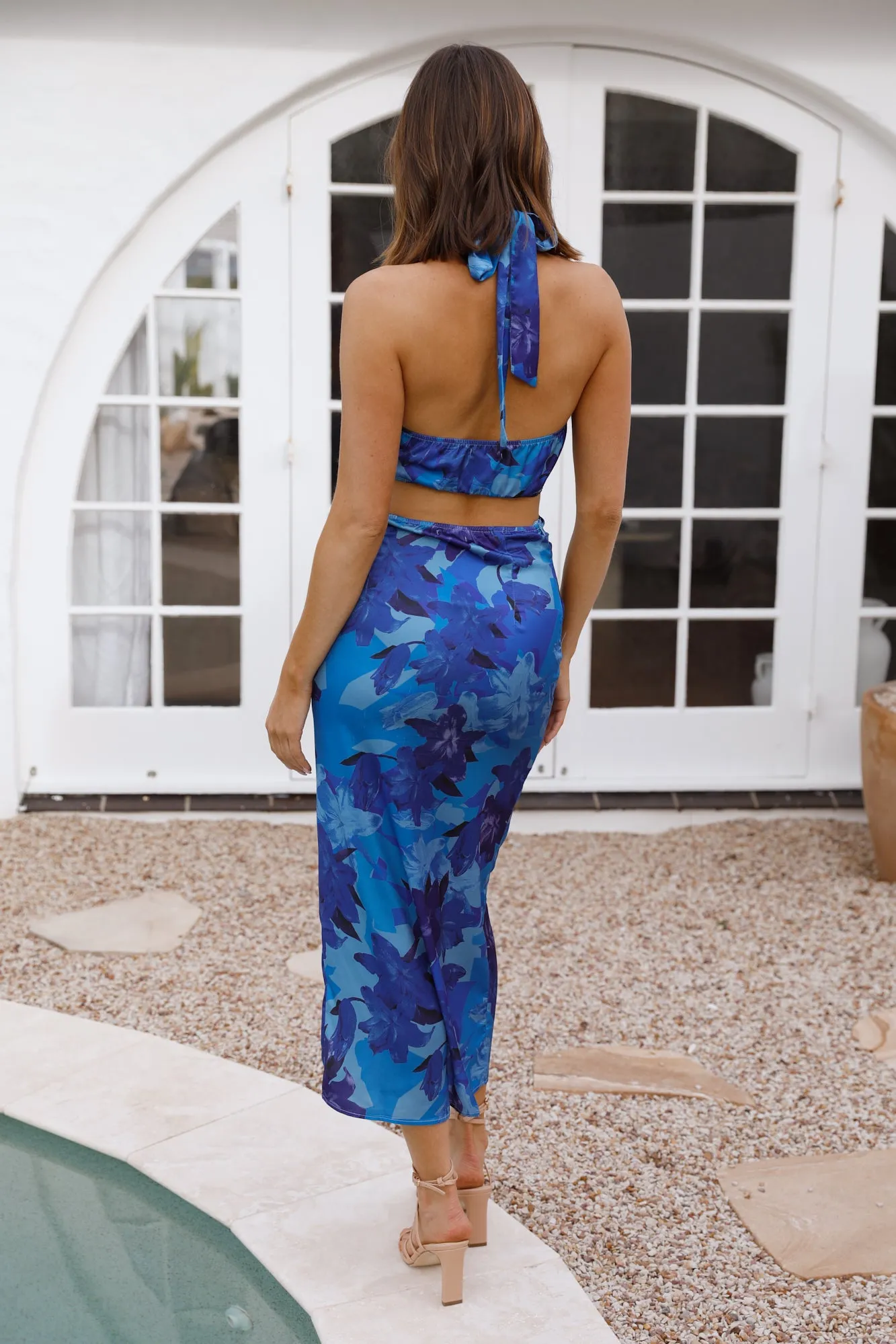 Perfect Pieces Maxi Skirt Blue