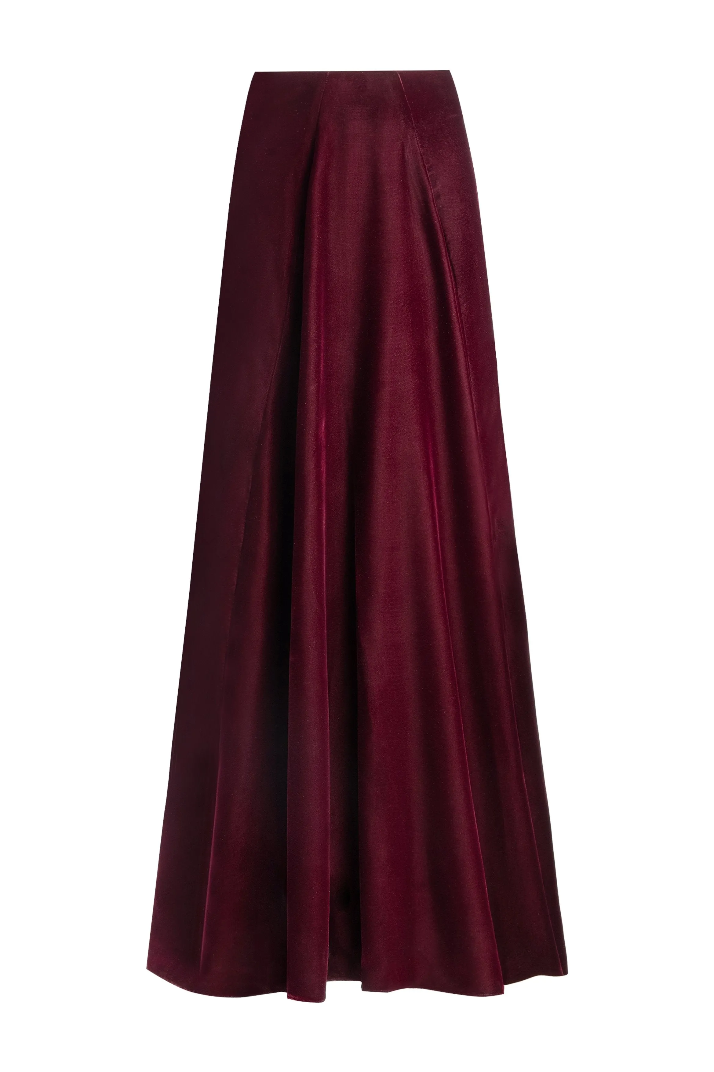 Persica Maxi Velvet Skirt - Burgundy (Limited Edition)