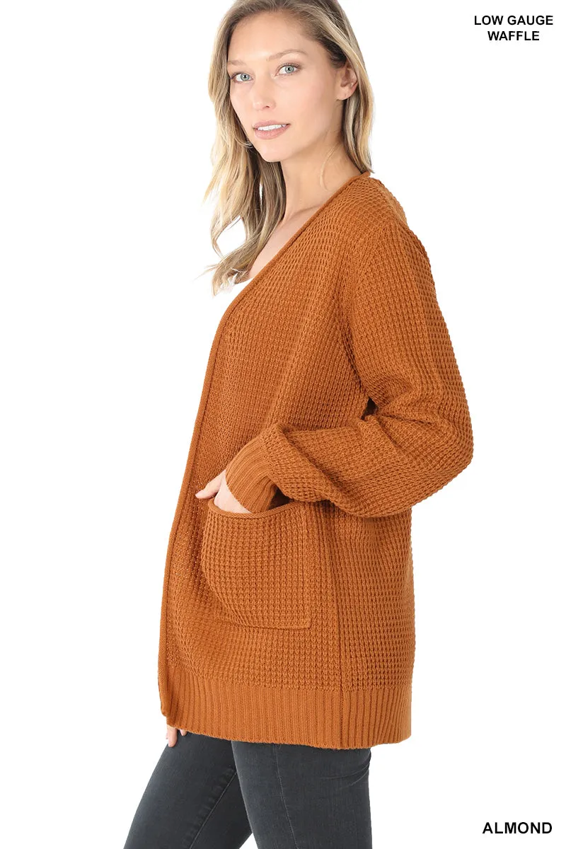 Plus Comfy Waffle Cardigan