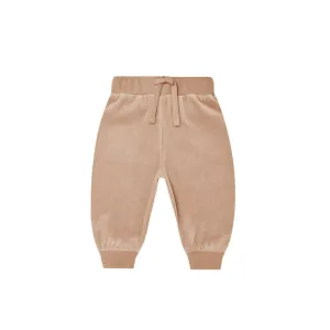 Quincy Mae Velour Relaxed Sweatpant - Blush