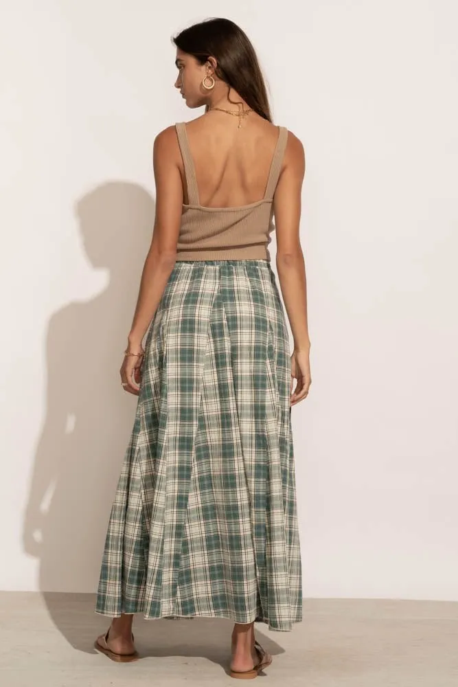 Sachi Plaid Skirt in Blue - FINAL SALE