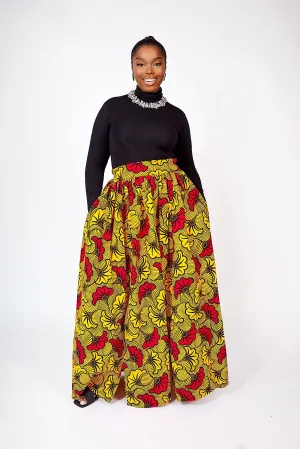 SALE KHANDI AFRICAN PRINT MAXI SKIRT