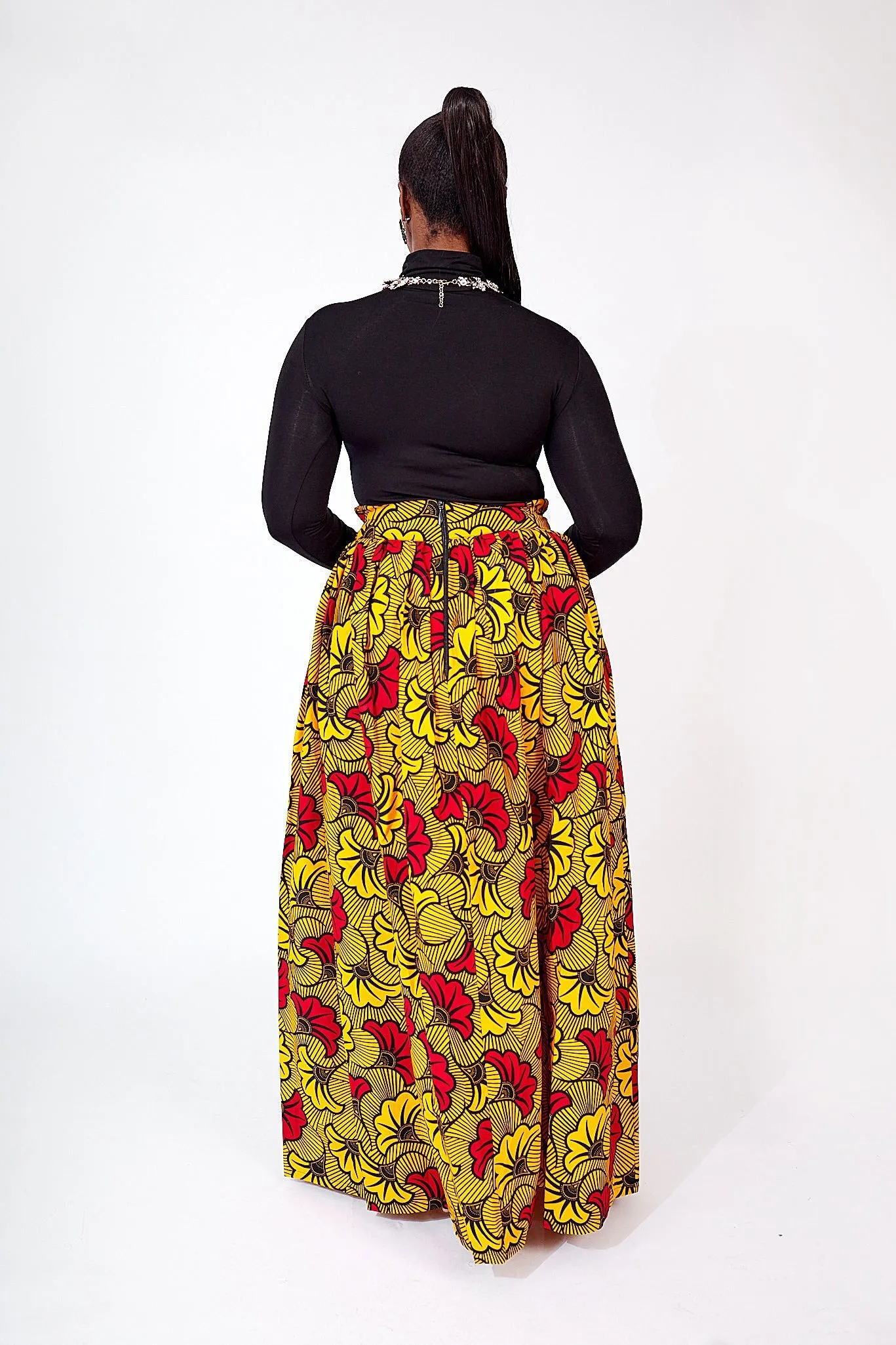 SALE KHANDI AFRICAN PRINT MAXI SKIRT