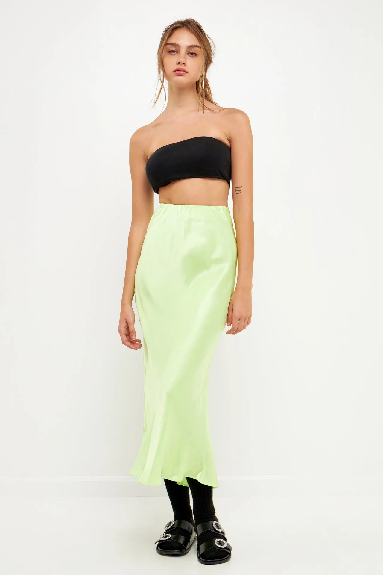 Satin Maxi Skirt