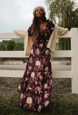 Serena Dress in Purple Floral - FINAL SALE