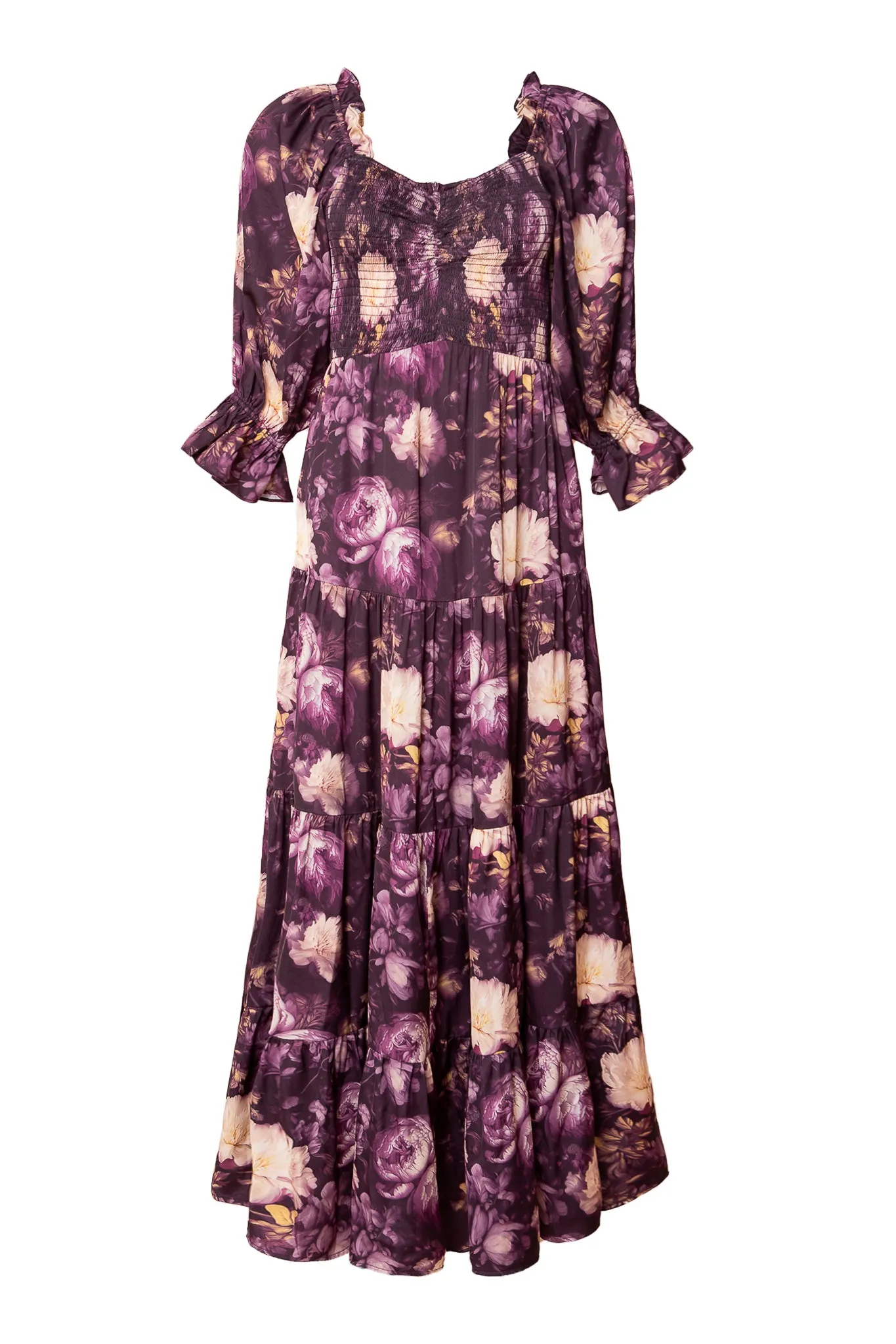 Serena Dress in Purple Floral - FINAL SALE