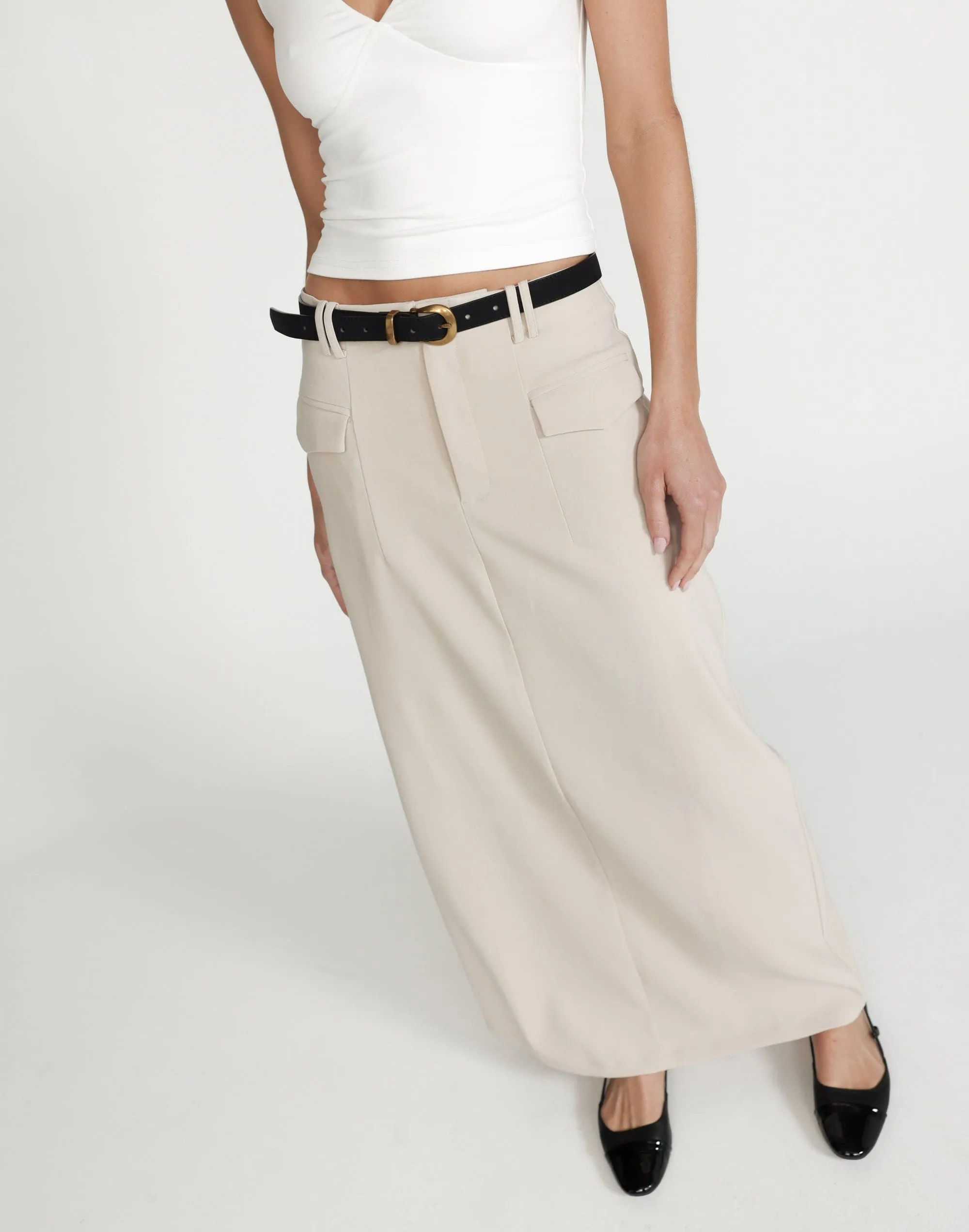 Sherin Maxi Skirt (Oat)