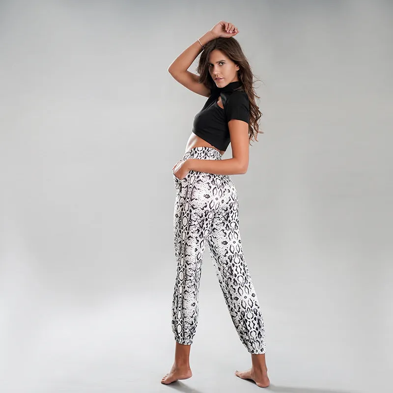 Snake-print Sweatpants